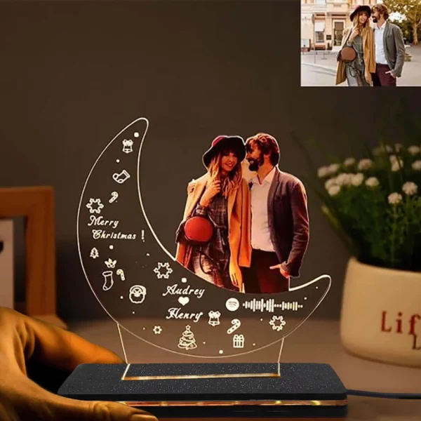 Personalized Spotify LED Photo Moon Lamp