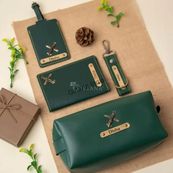 Customized Travel Corporate Gift Set : Luggage Tag, Keychain, Pouch & Passport Cover