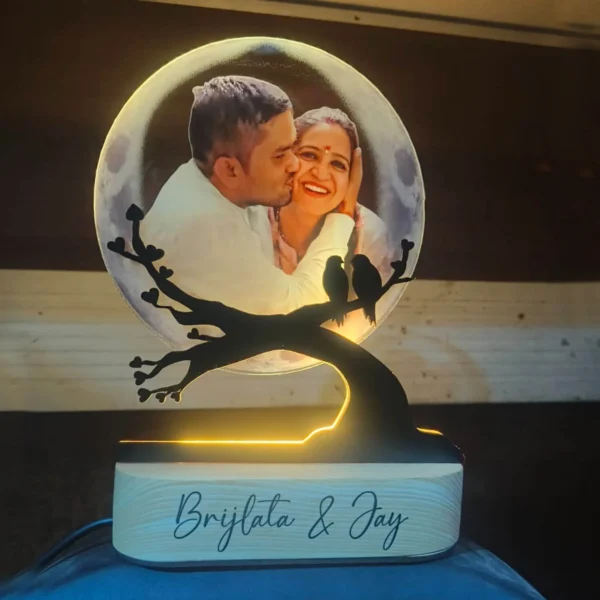 Customized Color Moon Tree Photo Lamp