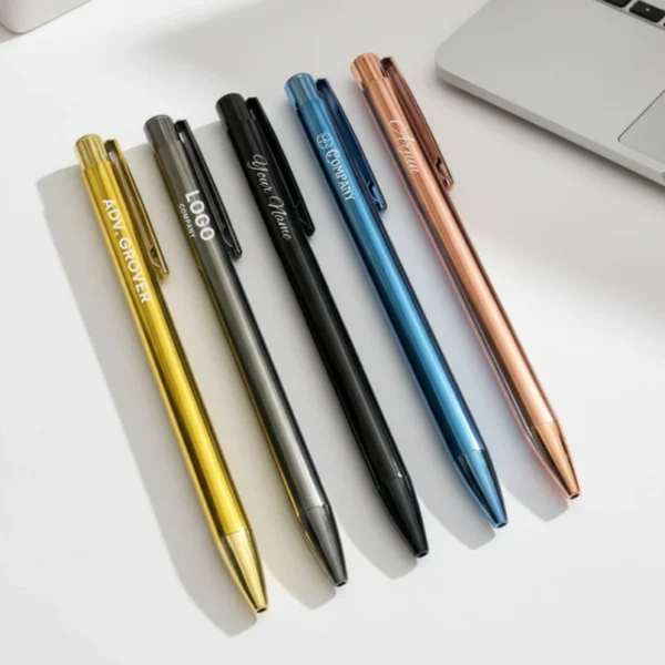 Sleek Personalised Metal Pen | Luxury Corporate Gifting | Engrave Name / Logo