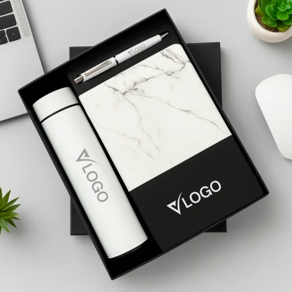 Luxury Corporate Gift: Bottle, Pen & Diary Combo